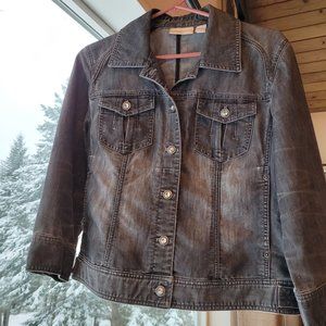 Chico's Platinum Black Jacket - Excellent Condition!-Size 1 (Medium approx)